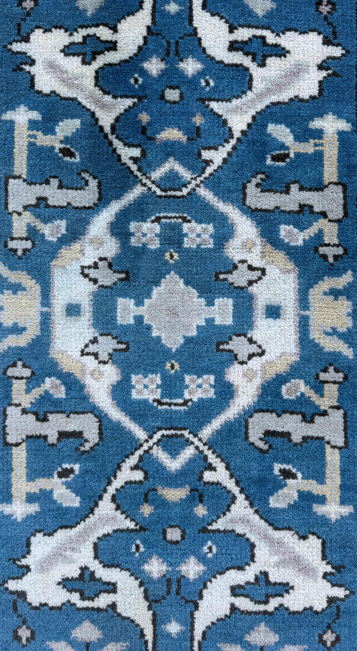 Turkish Oushak Rug 2.7×10 ft Handmade Multicolored Wool Runner Modern Bohemian Area Rug