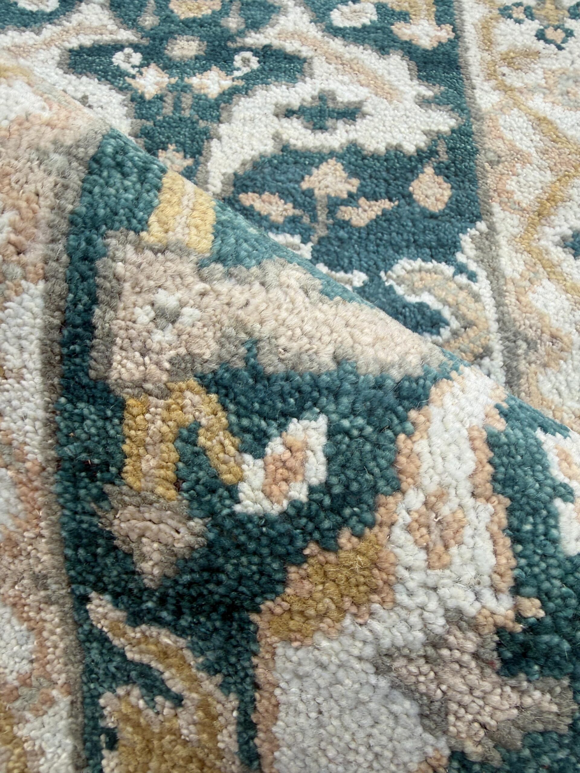 Turkish Oushak Rug 2.7×8 ft Handmade Multicolored Wool Runner Modern Bohemian Area Rug