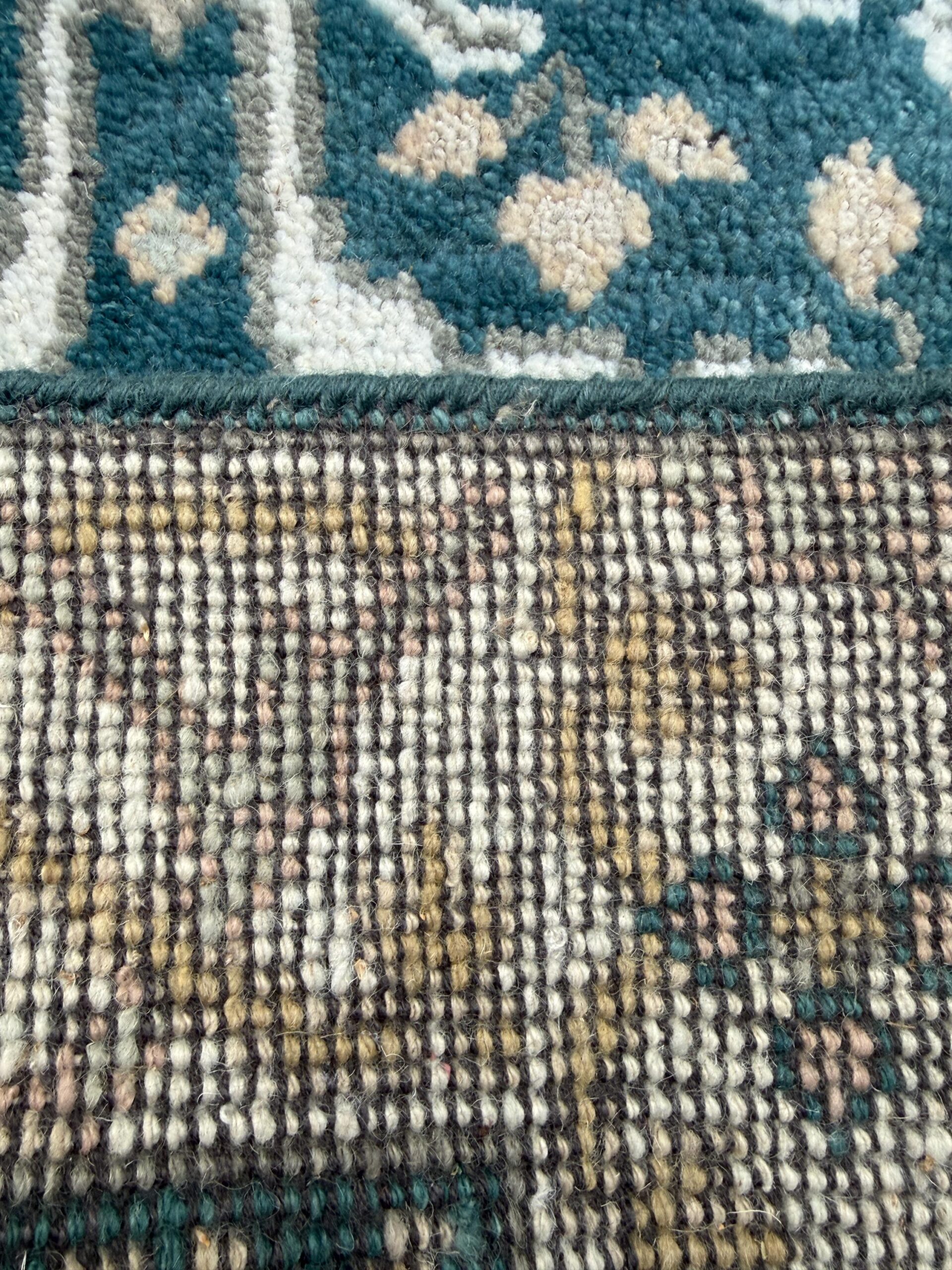 Turkish Oushak Rug 2.7×8 ft Handmade Multicolored Wool Runner Modern Bohemian Area Rug