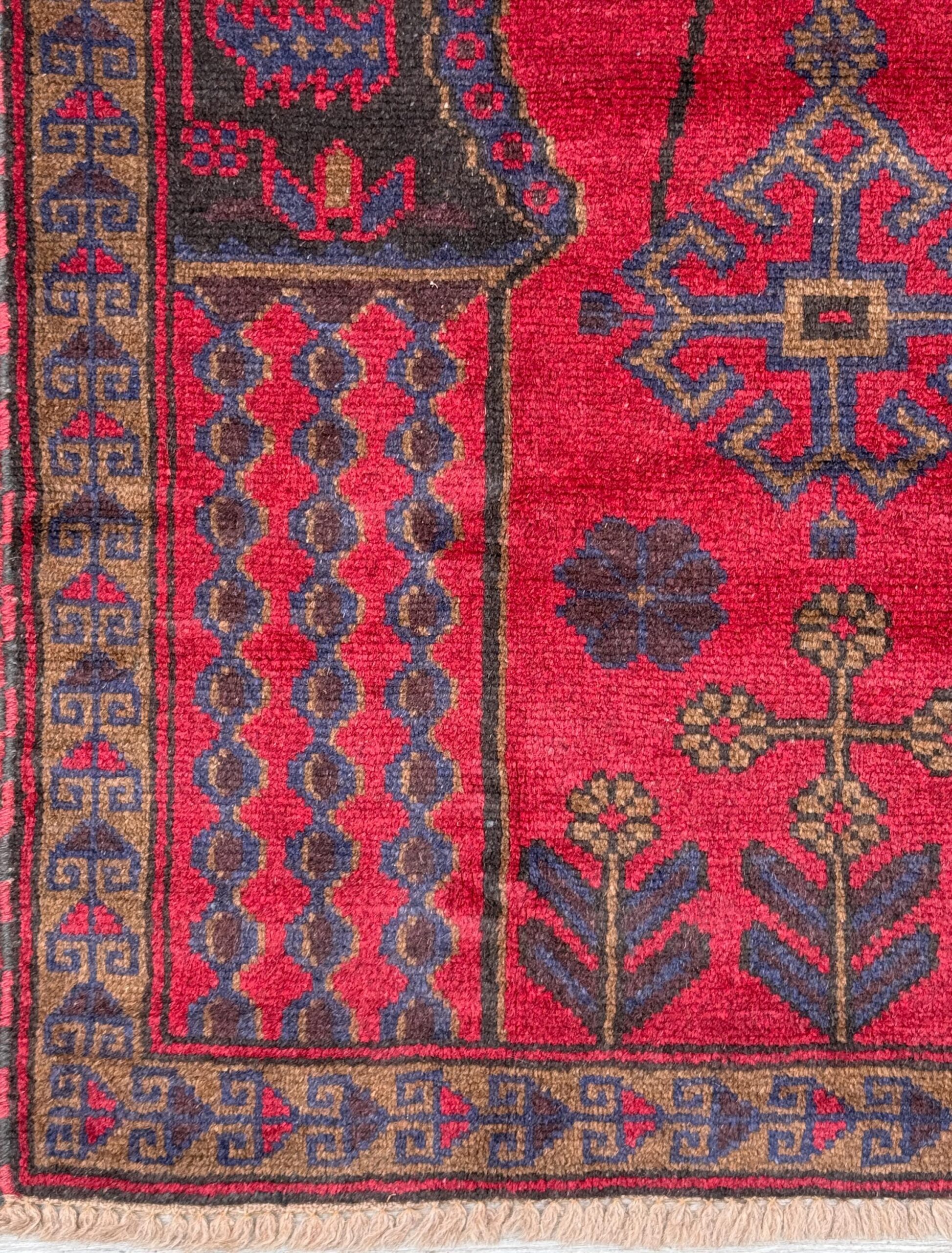 Vintage Afghan Taimani Balouch Wool Rug: 3×5 Ft, Hand-Knotted Tribal Area Accent