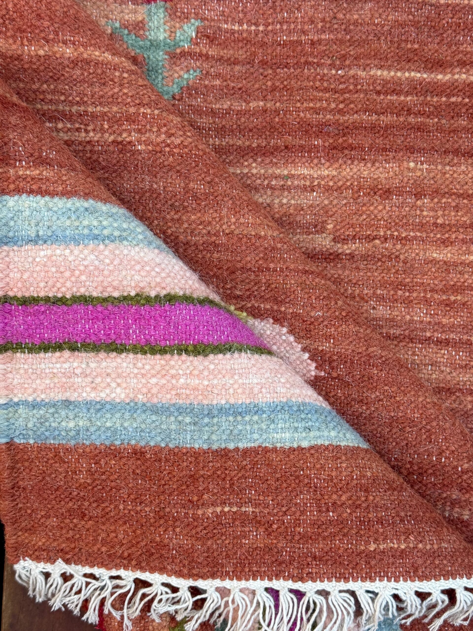 Modern Anatolian Kilim 5×8, Geometric Fish Design, Flatweave Wool Tribal, Boho Interior Accent
