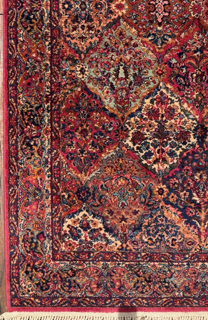 Authentic Vintage Karastan Wool Rug 5.9×9.8 ft Persian Panel Design Rug Traditional Oriental Area Rug Made in USA