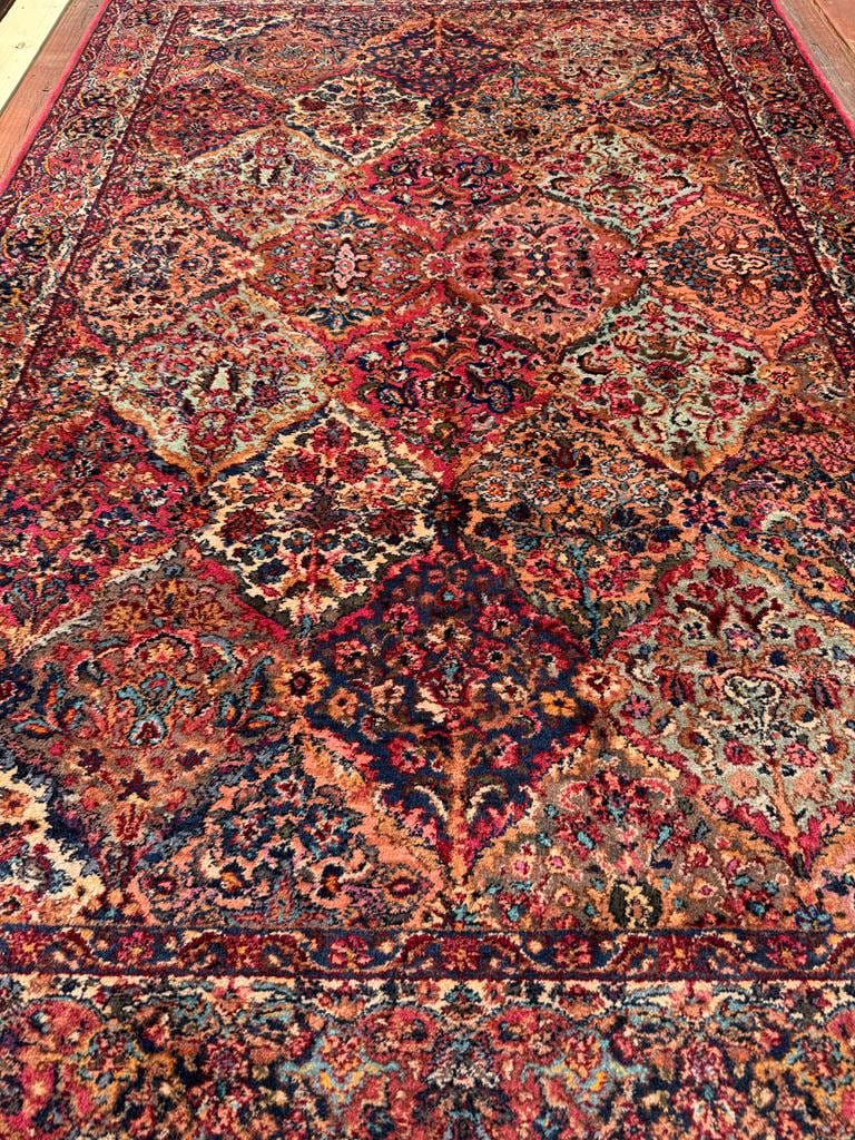 Authentic Vintage Karastan Wool Rug 5.9×9.8 ft Persian Panel Design Rug Traditional Oriental Area Rug Made in USA