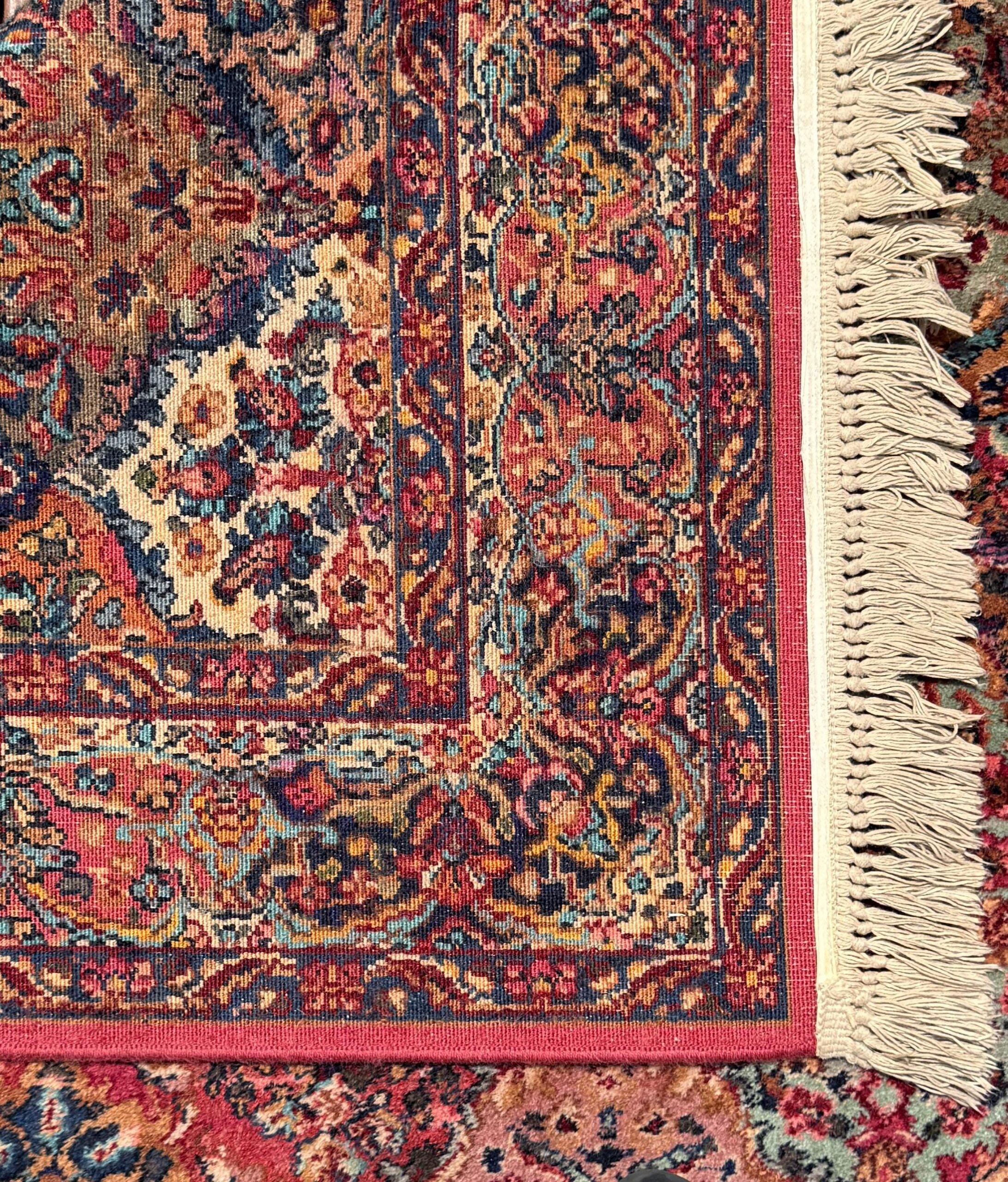 Authentic Vintage Karastan Wool Rug 5.9×9.8 ft Persian Panel Design Rug Traditional Oriental Area Rug Made in USA